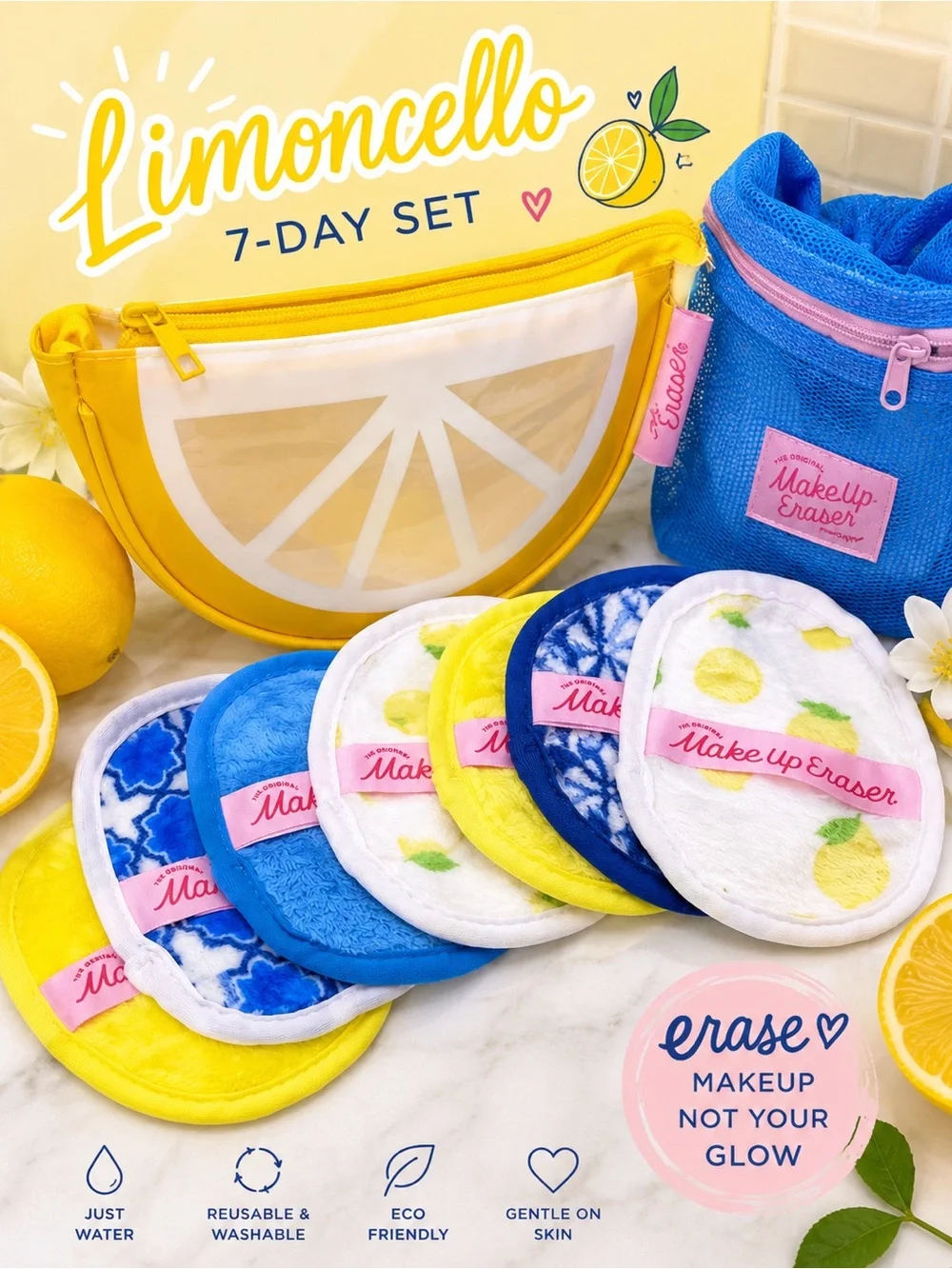 The Original MakeUp Eraser 7-Day Set – Limoncello 🍋
